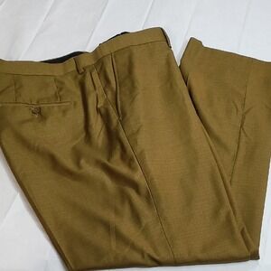 Mazari Tan Dress Pants And Vest with Straight Leg Durable Construction 48L/42W